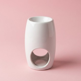 Quemador Cerámico Blanco Alto para Wax Melts