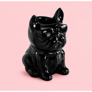 Quemador cerámico wax melts Bulldog Francés color negro
